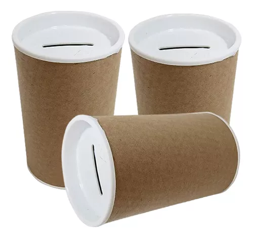 Cofrinho de papelão - façaarte